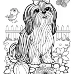 Shih Tzu Pup Coloring Fun