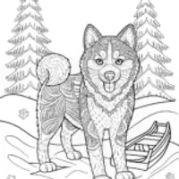 Detailed Siberian Husky