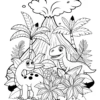Dino’s Adventure by the Volcano