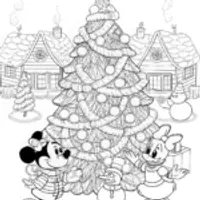 Santa Claus by the Christmas Tree