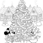 Santa Claus by the Christmas Tree