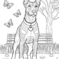 Regal Doberman Coloring Page