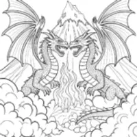 Dragon of the Mountains Coloring Page