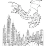 Dragon in the City Coloring Adventure