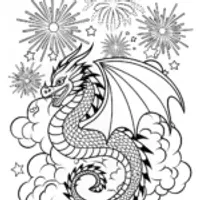 Dragon’s Fierce Roar Coloring Page