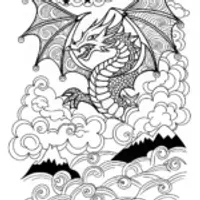 Dragon in a dreamy cloudscape
