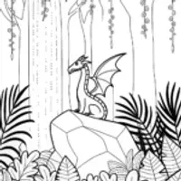 Fierce Dragon in the Jungle