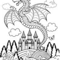 Majestic Dragon on the Mountain Top