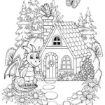 Dragon Guarding the Enchanted Cottage