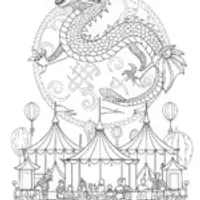 Fierce Dragon Coloring Page