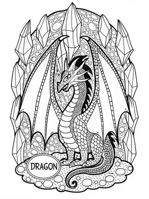 Fierce Mountain Dragon coloring pages