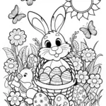 Easter Bunny Fun Coloring Page