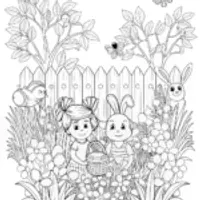 Easter Egg Hunt Adventure in the Garden with Friends