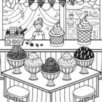 Delightful Bakery Shop Coloring Page