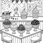 Delightful Bakery Shop Coloring Page