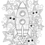 Cosmic Fantasy: Astral Landscape Coloring Page