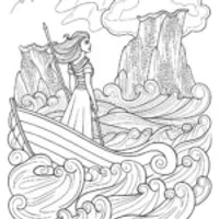 Elsa Walking on Water under a Full Moon