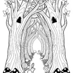 Enchanted Forest Path Coloring Page