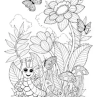 Enchanted Garden with Crawly Caterpillar