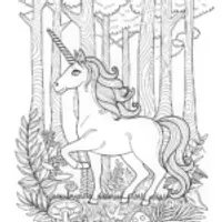 Magical unicorn in a mystical glade
