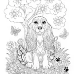 English Cocker Spaniel Coloring Page