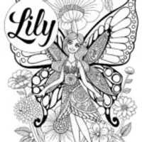 Fairy Lily and Magical Butterflies Coloring Page