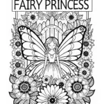 Fairy Princess in a Flower Garden Coloring Page