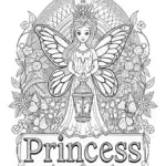 Fairy Princess with Lantern Coloring Page