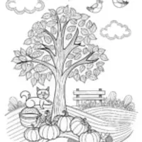 Autumn Leaves Coloring Page