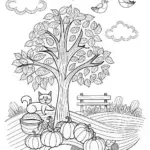 Autumn Leaves Coloring Page