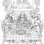 Family Gathering for Thanksgiving Dinner
