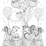 Fantasy Parade with Dragons and Balloons