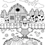 “Farmyard Scene with Henny the Hen”