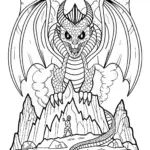 Ferocious Dragon Monster Coloring Page