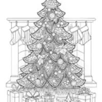 Christmas Tree with Star and Ornaments