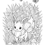Jolteon in the City Skyline Coloring Page
