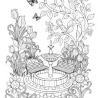 Floral Fantasy: Intricate Garden Coloring Page