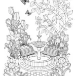 Floral Fantasy: Intricate Garden Coloring Page