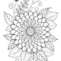 Dazzling Flower Blossom Coloring Page