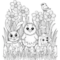 Fluffy Chick and Friends Coloring Adventure