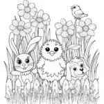 Fluffy Chick and Friends Coloring Adventure