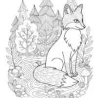 Majestic Fox Coloring Page
