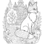 Majestic Fox Coloring Page