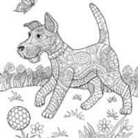 Adorable Schnauzer Coloring Page