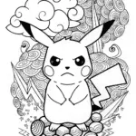 Pikachu’s Big Adventure Coloring Page