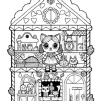 Victorian House Coloring Page