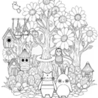 Forest Guardian Creature Coloring Page