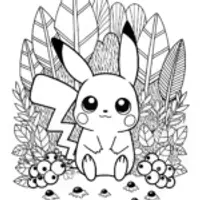 Pikachu Ready for Adventure Coloring Page