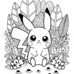 Pikachu Ready for Adventure Coloring Page