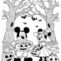 Haunted House and Spooky Jack-o’-Lanterns Coloring Page